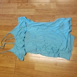 NWT Leith aqua strappy ruffle dress XS
